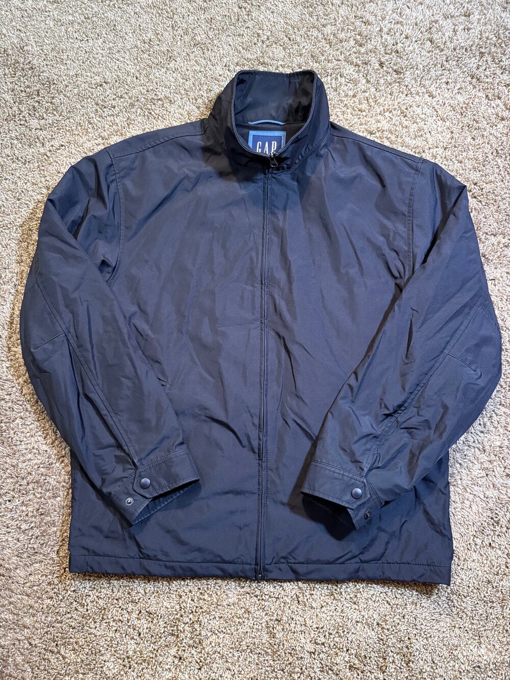 Vintage Gap Full Zip Casual Jacket Mens Size Large Black